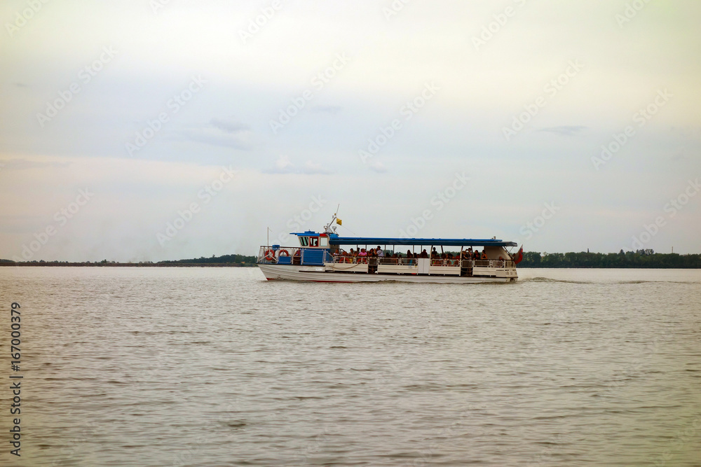 Tourist boat on the lake