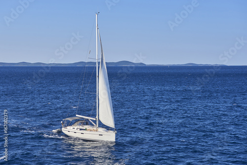 Yacht Sailing on the Adriatic Sea © Petr Bonek