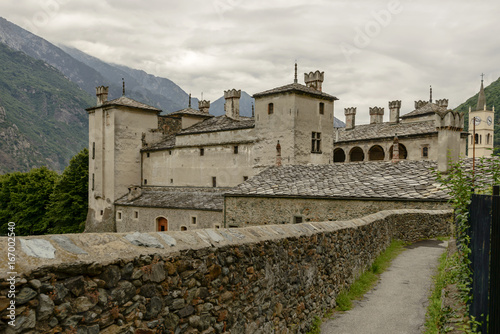 Castle north west view, Issogne, Italy