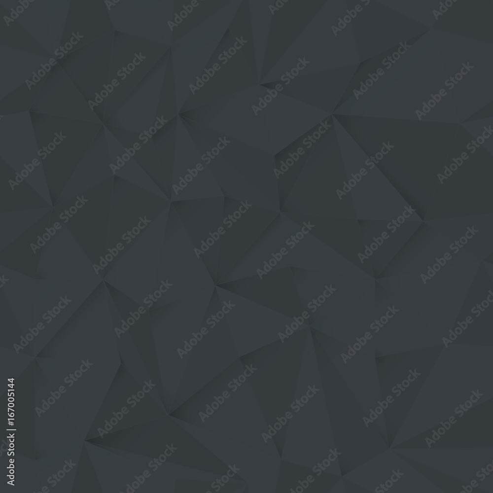 Obraz premium Monochromatyczny wzór trójkąta 3D, bezszwowe tło. Tekstura wektor wzór. Białe tło wzór Low Poly
