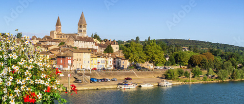 Panorama of Tournus, France photo