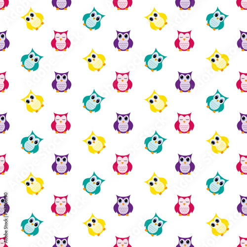 Owls cute pattern.
