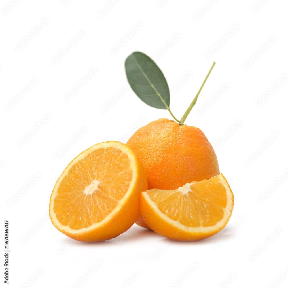 Navel Orange Isolated on White Background Navel Orange Isolated on White Background