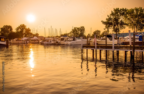 Boat Marina Sunset