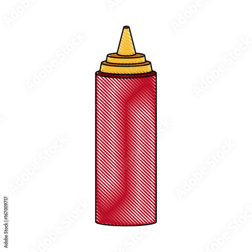 bottle sauce of mustard condiment image