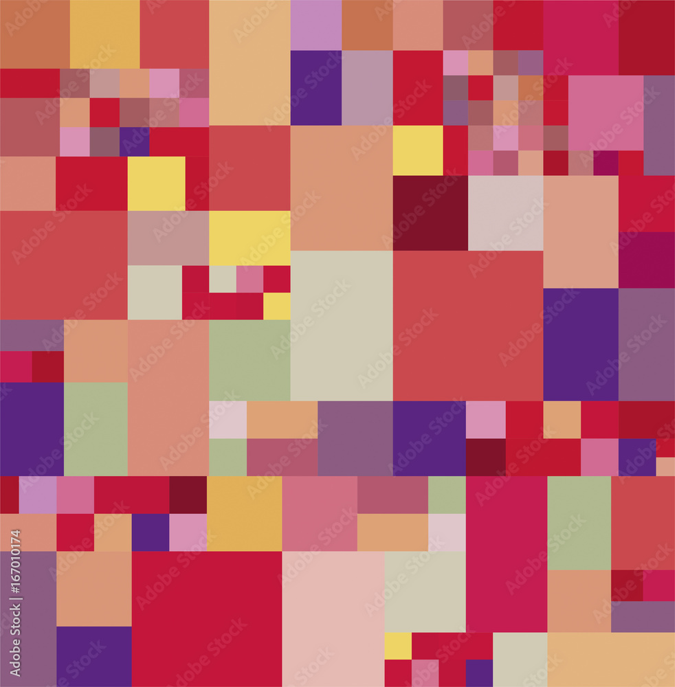 Vector illustration of simple geometric seamless pattern of small and big squares in chaotic spread. Vector illustration of simple geometric seamless pattern of small and big squares in chaotic spread.