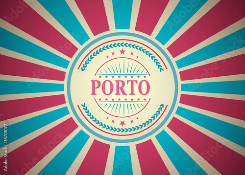Porto  Retro Vintage Style Stamp Background