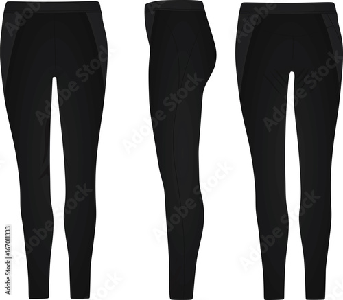Women black pants. vector illustration