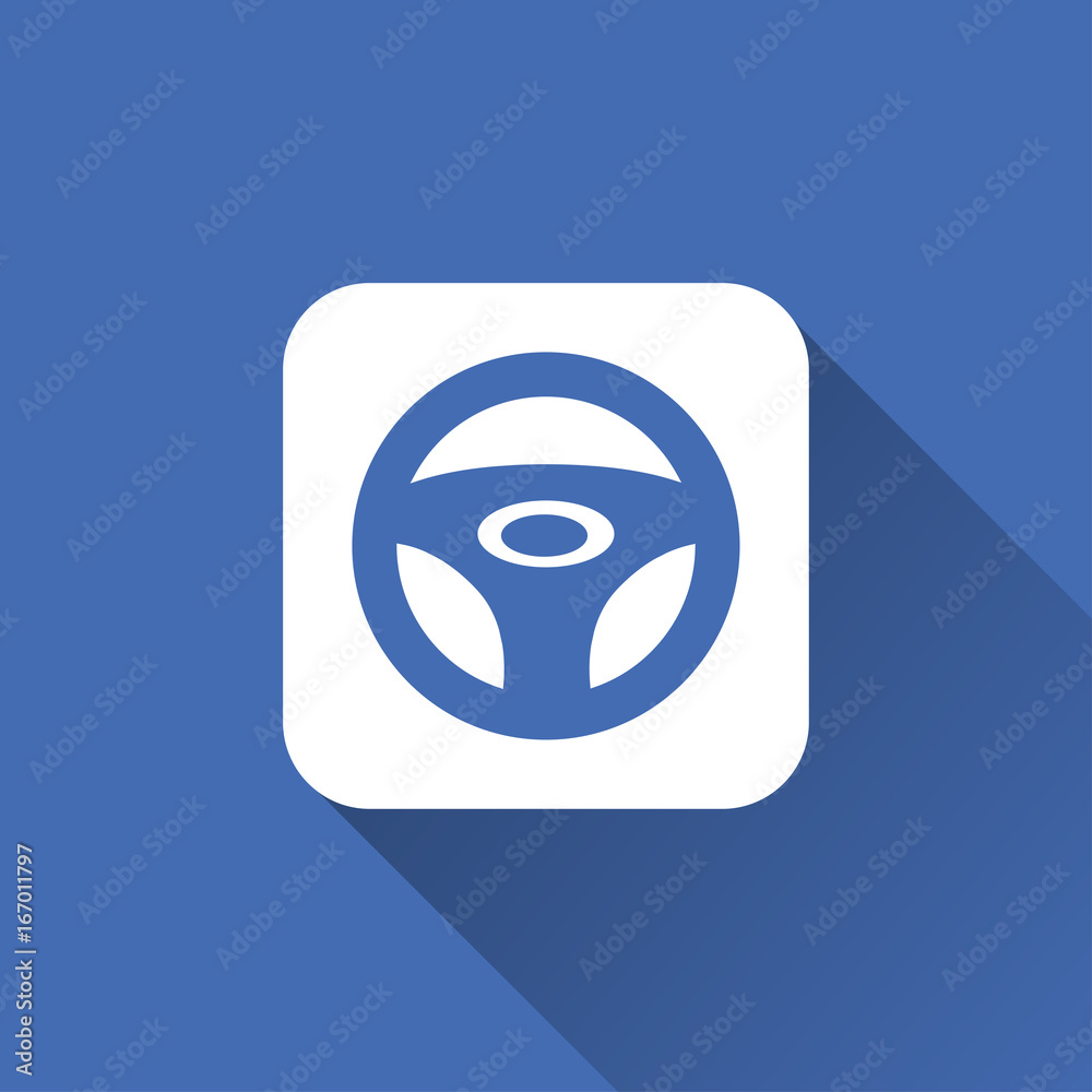 flat Steering wheel icon flat Steering wheel icon