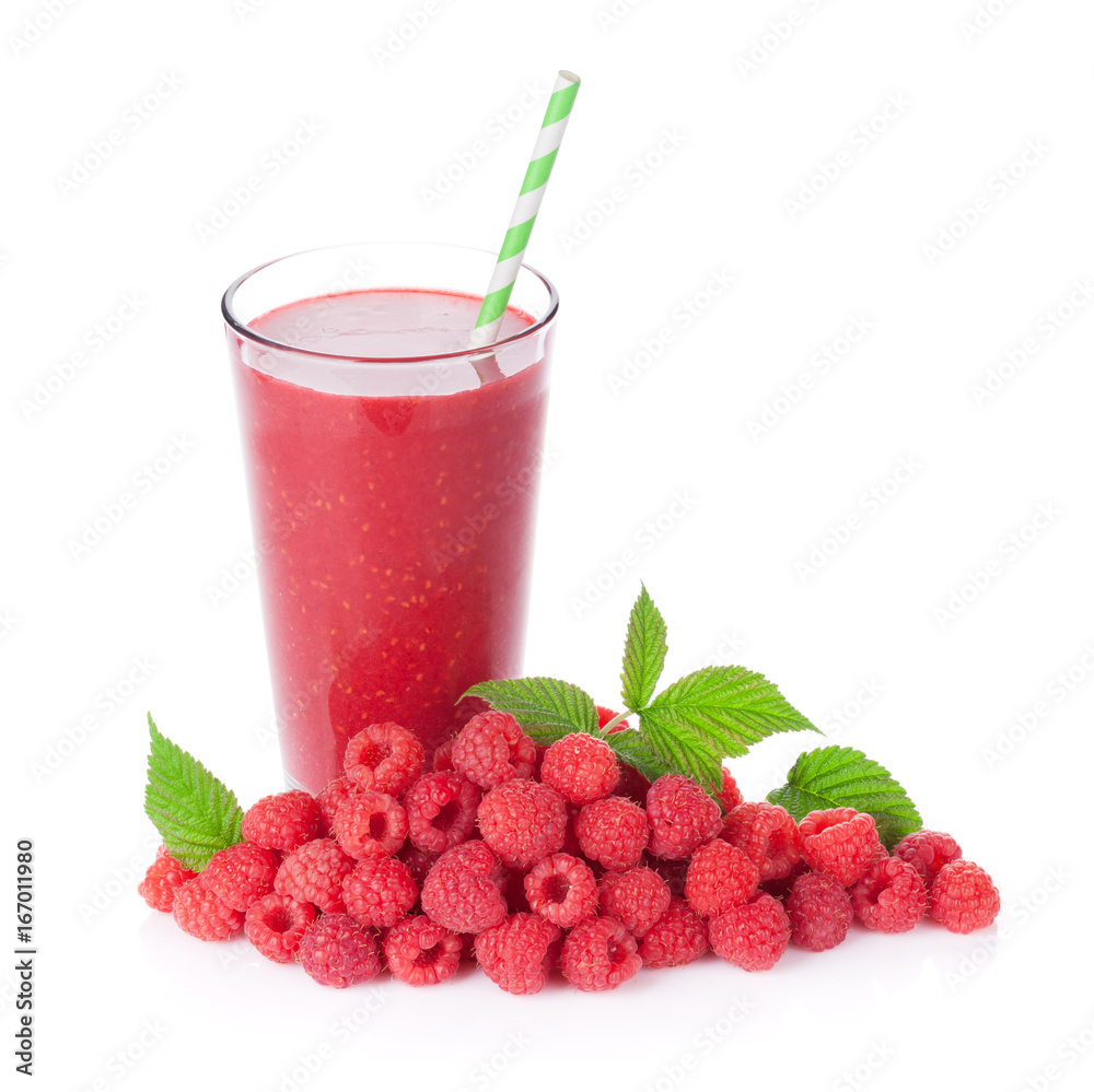Raspberry smoothie and berries Raspberry smoothie and berries