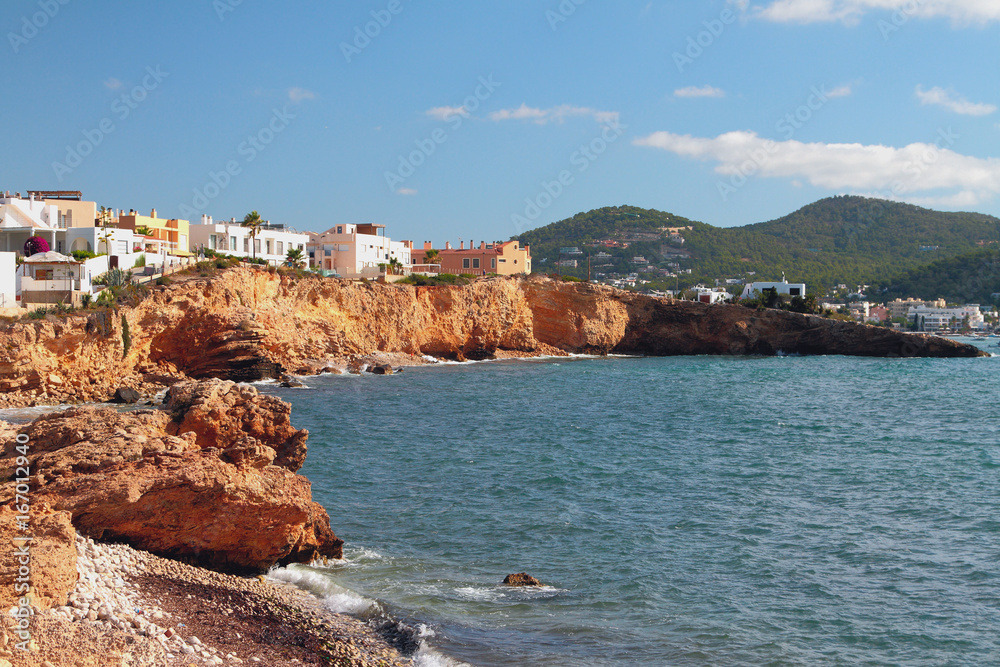 Bay and cape Tabernera (Punta Tabernera). Ibiza, Spain