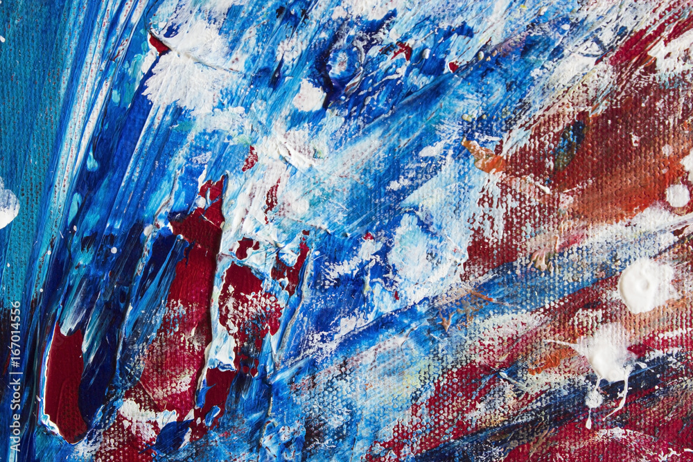 Fototapeta Abstrakcyjne tło w kolorach niebieskich. Malarstwo