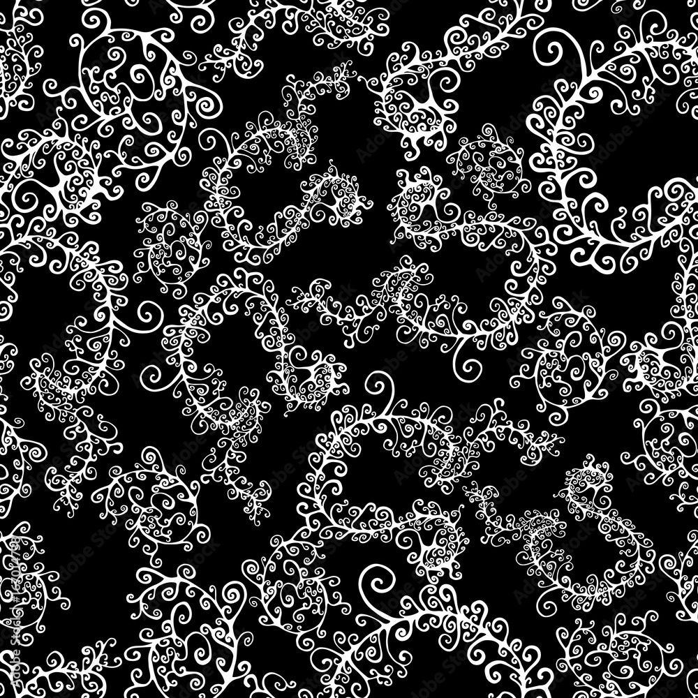 Black white, abstract, decorative, seamless pattern. Black white, abstract, decorative, seamless pattern.