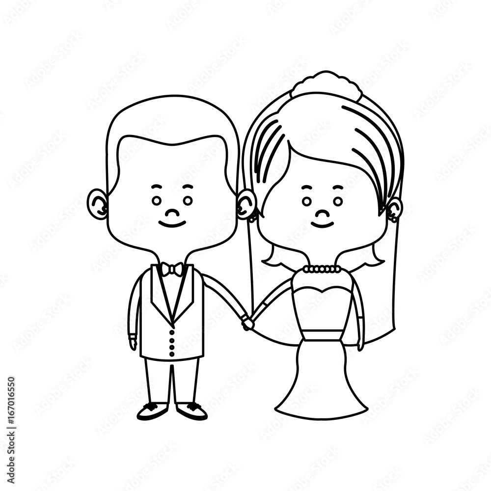 cute couple husband wife in wedding suit happy together cute couple husband wife in wedding suit happy together