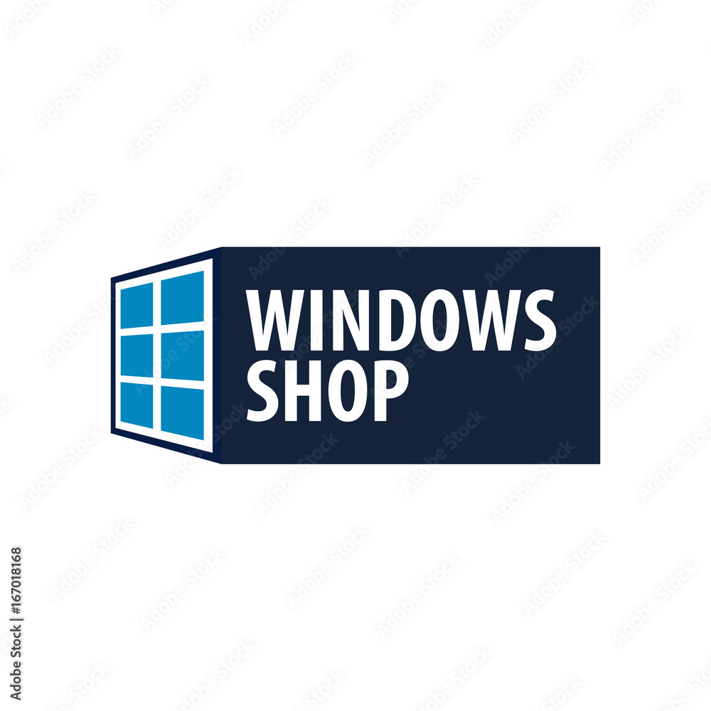 Logo Windows store. Installer company. Vector illustration. Logo Windows store. Installer company. Vector illustration.