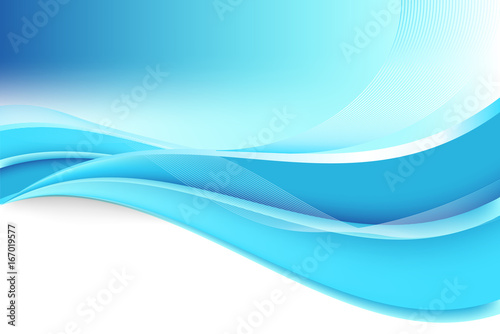 Beautiful vector abstract blue background with waves