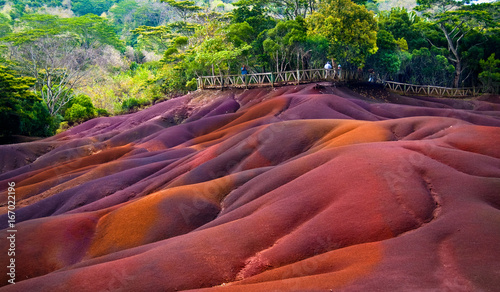 Fotografiet Seven colored earths in Mauritius