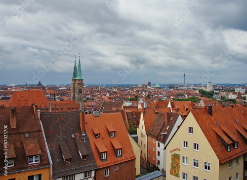 View of Nuremberg from height, Germany