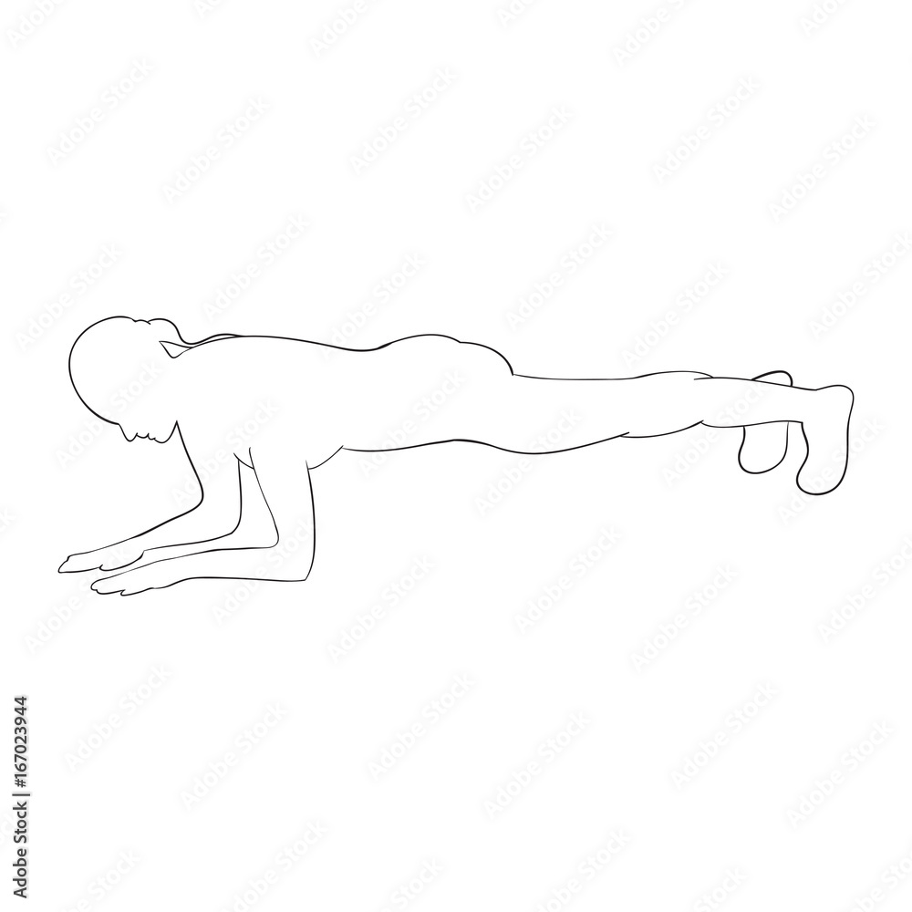 Fitness planking workout. Vector Fitness planking workout. Vector