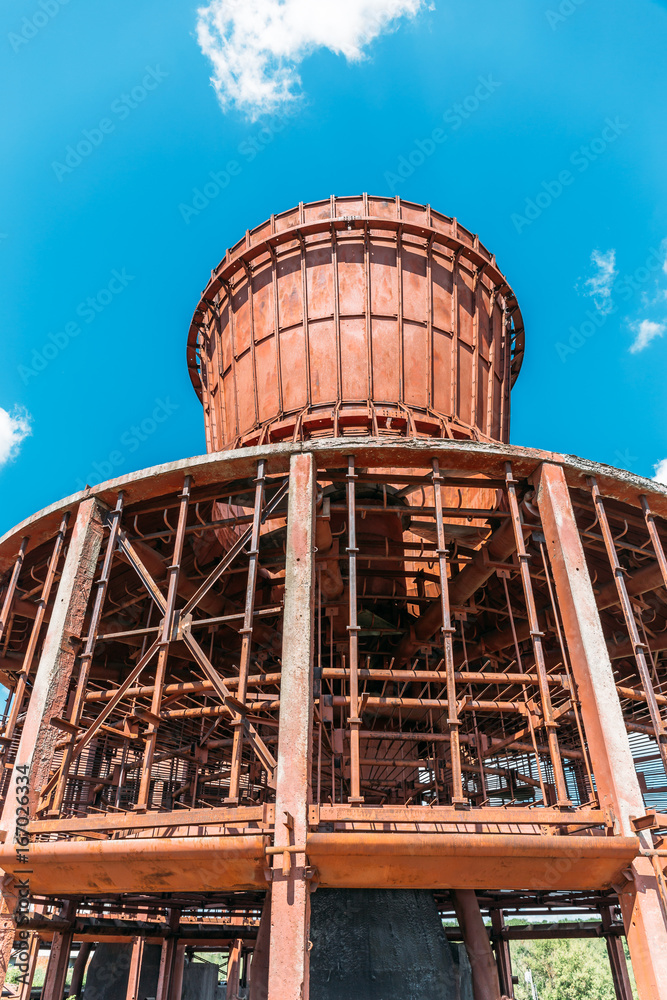 Destroyed an abandoned cooling tower