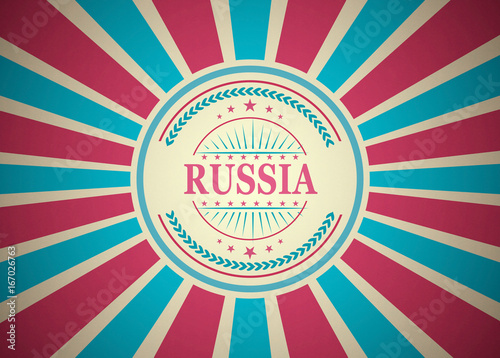 Russia Retro Vintage Style Stamp Background