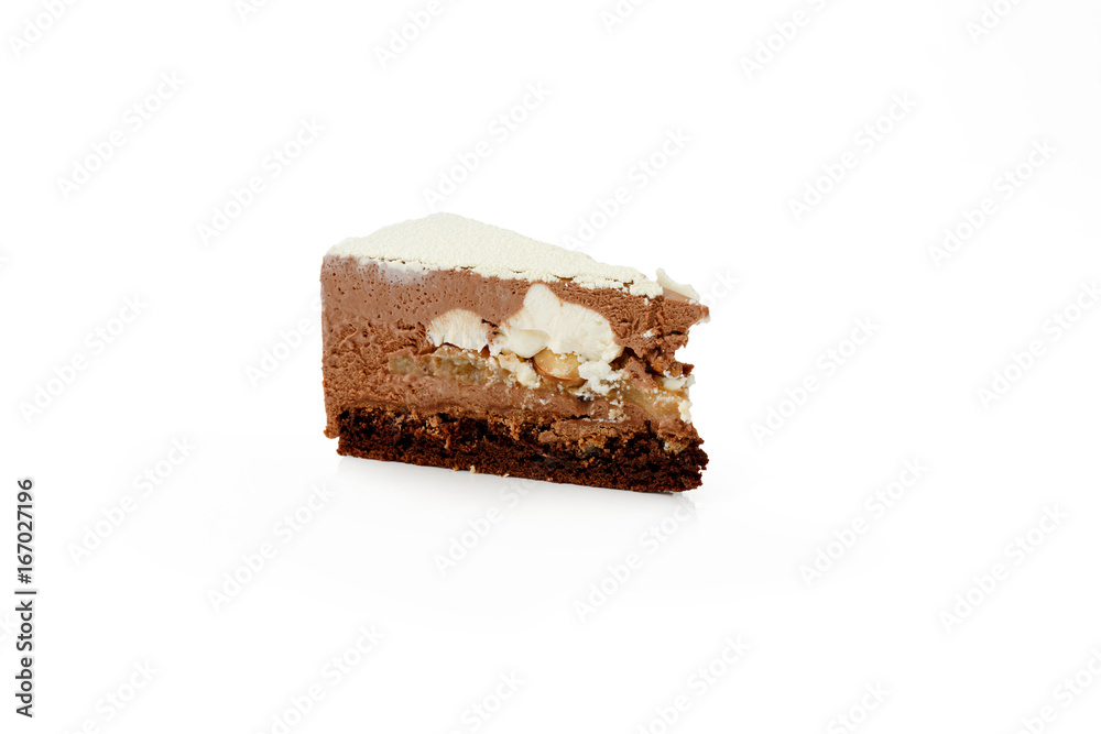 mousse cake with an isolated white background mousse cake with an isolated white background