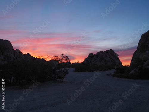 Beatuiful sunset in Joshua Tree National Park