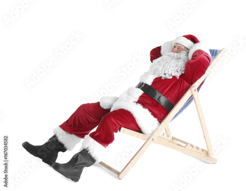 Authentic Santa Claus sitti...