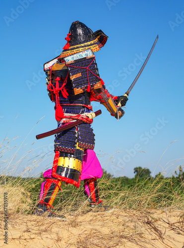 Men in samurai armour with sword. Original Character