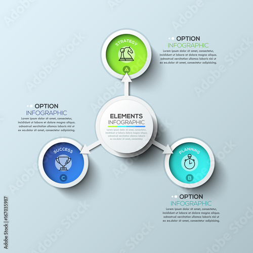 Arrow circle infographics template.
