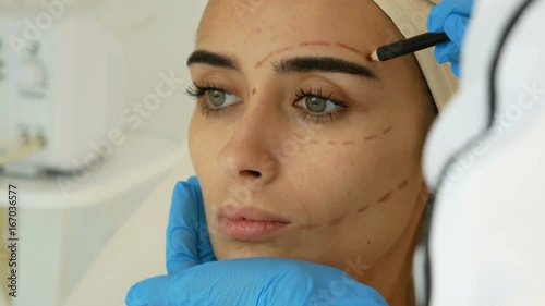 Young patient at plastic surgery clinic