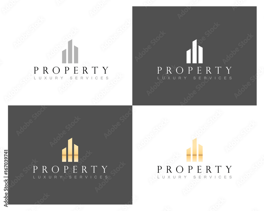 Real estate luxury home logo, house property and building construction logo, vector template