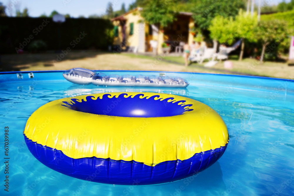 Foam Ring Buoy Life Preserver - Child Size Pool Safety Float With Nylon Cover