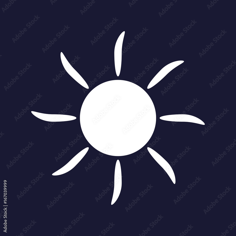 Vector illustration icon of the sun Vector illustration icon of the sun