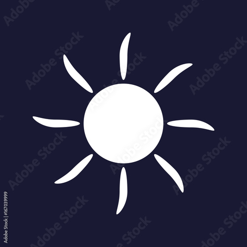 Vector illustration icon of the sun