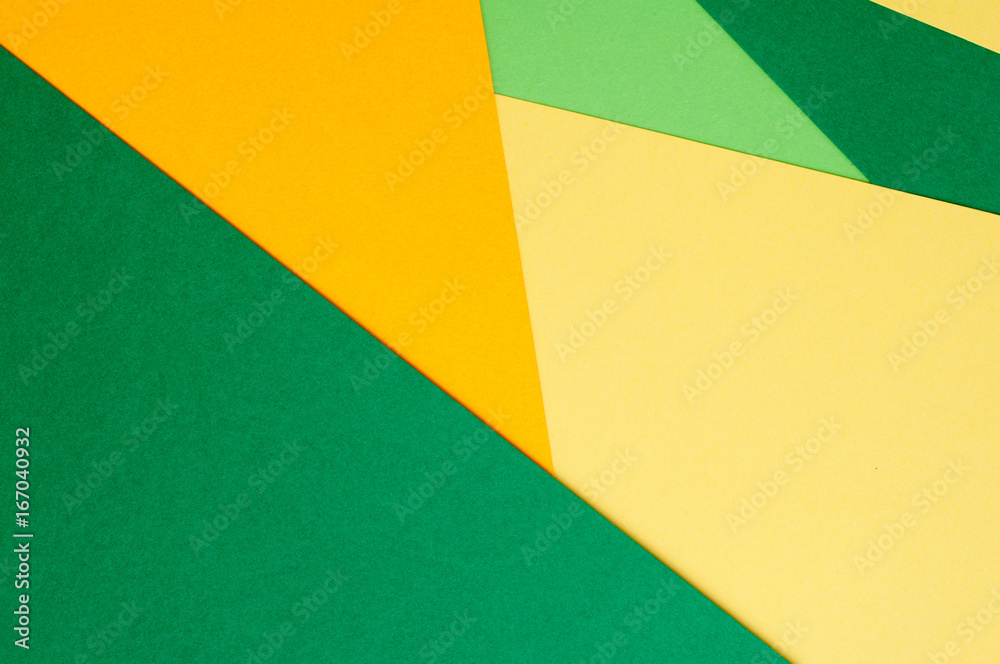 Abstraction from colored cardboard. Composed paper like a material design