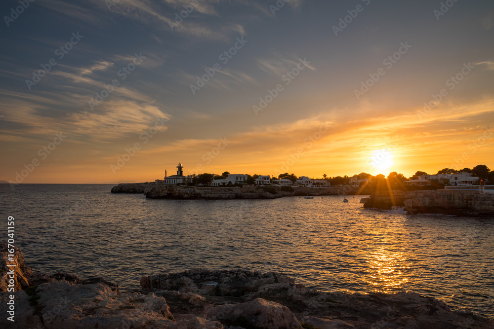 Beautiful sunset in Menorca