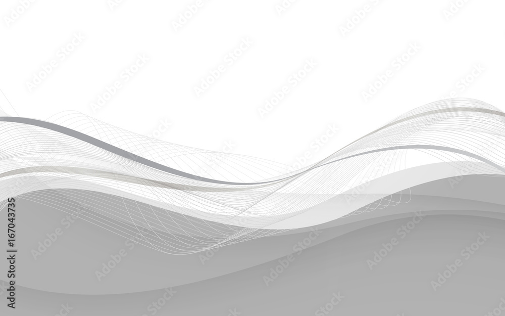 Obraz premium Abstract gray background with wave. Vector Illustration