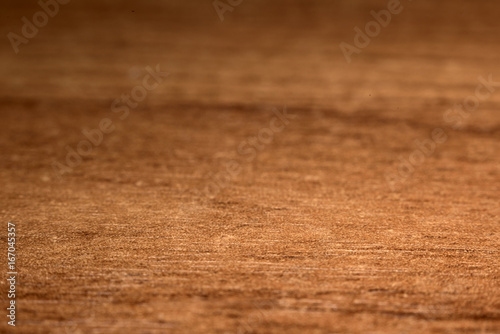 Texture of a wooden table selective focus