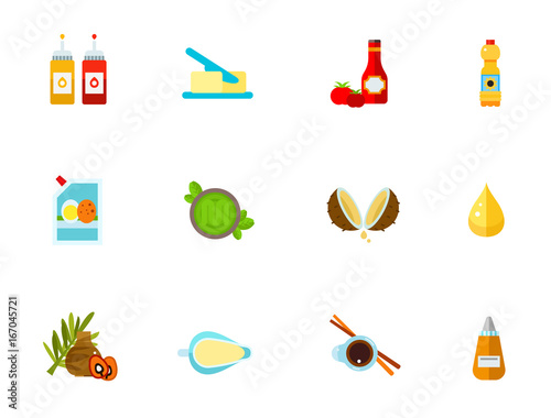 Condiments icon set