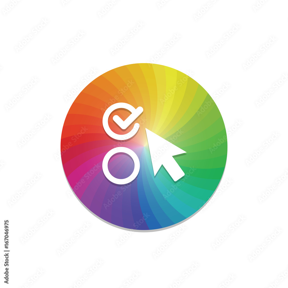 Obraz premium Color Circle - App Push-Button