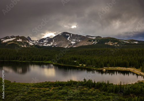 Brainard Lake Recreation Area Indian Peaks Colorado at Sunset