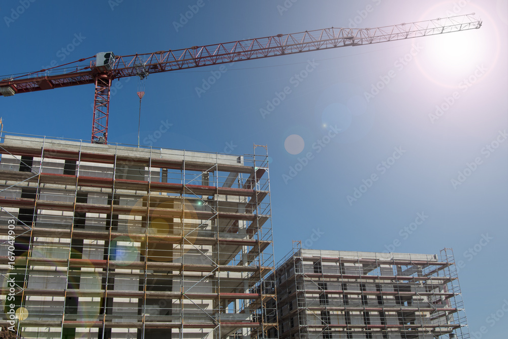 construction site big with cranes construction site big with cranes