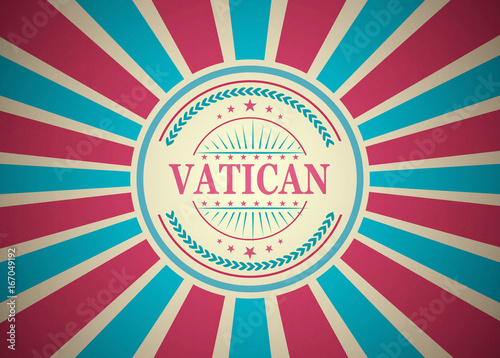 Vatican Retro Vintage Style Stamp Background