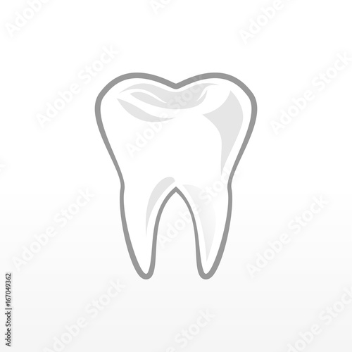 white dental Illustration Logo Vector