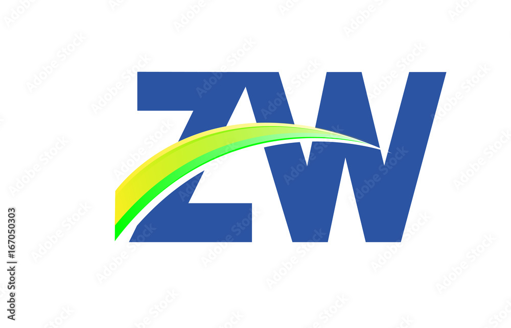 ZW Initial Logo for your startup venture