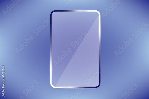 Glass plates set. Vector glass banners on transparent background.