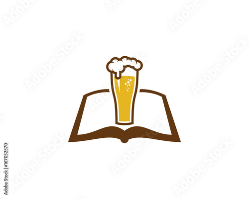 Book Beer Icon Logo Design Element