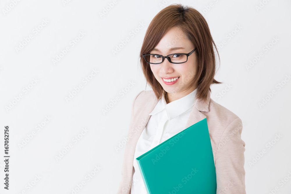 ファイルを持つ女性 ビジネス ファイルを持つ女性 ビジネス