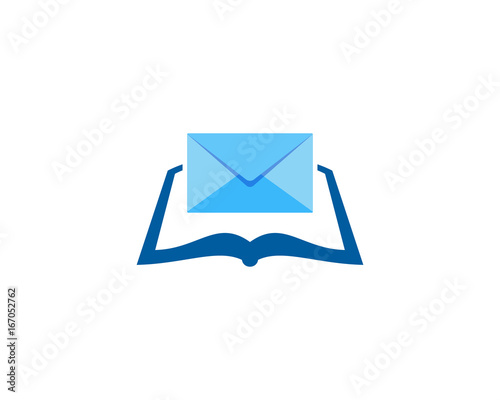 Mail Book Icon Logo Design Element
